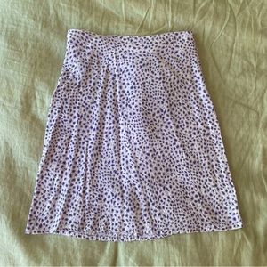 white patterned skirt
